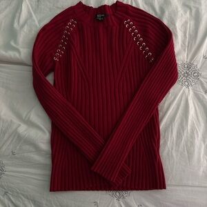 Guess by Marciano Deep Red Knit Top